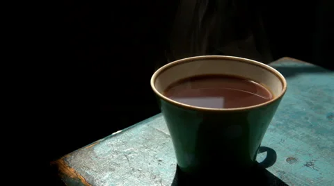 Cup of hot fresh coffee Stock Footage 61951632