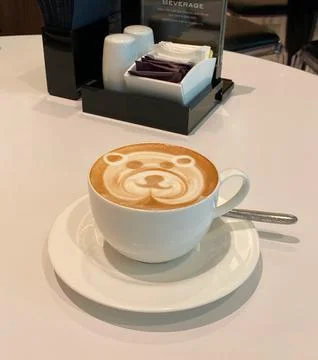 Cup of  Hot Latte Foto stock