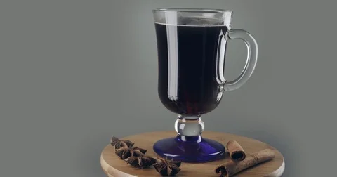 A cup of hot mulled wine. 4K 库存影片 78482942