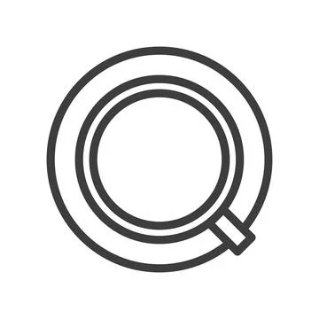 Cup of hot tea, coffe. Simple food icon in trendy line style isolated on whit Stock Illustration