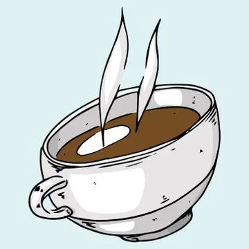 Cup of hot tea, coffee icon. Stock Illustration