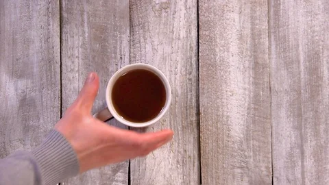 A cup of hot tea. Stock Footage 87793811