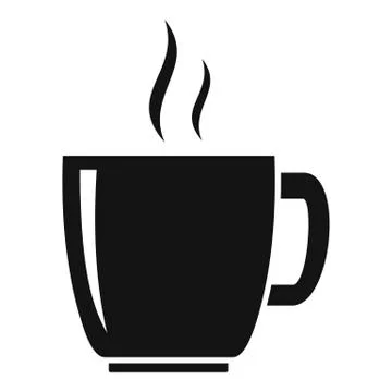 Cup of hot tea icon, simple style Stock Illustration