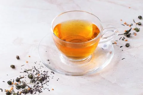 Cup of hot tea Stock Photos