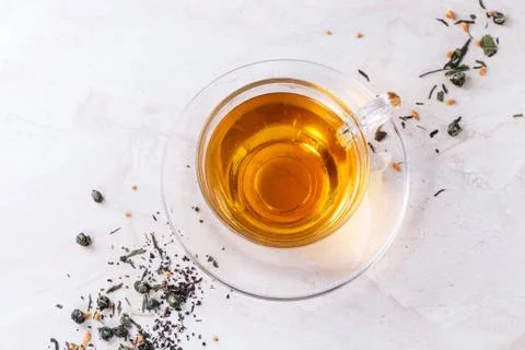 Cup of hot tea Stock Photos