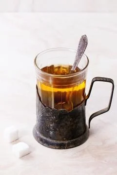 Cup of hot tea Stock Photos