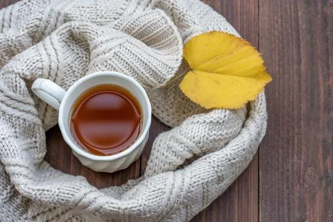 Cup of hot tea Stock Photos
