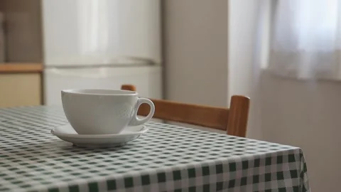 Cup of hot tea is on the table. Stock Footage 255235527