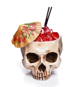 Cup of a human skull Stock Photos