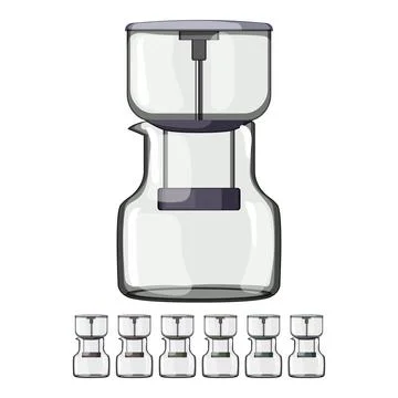 Cup ice drip coffee cartoon vector graphic Illustrazione stock