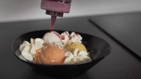 Cup of IceCream dressing Stock Footage 201867164