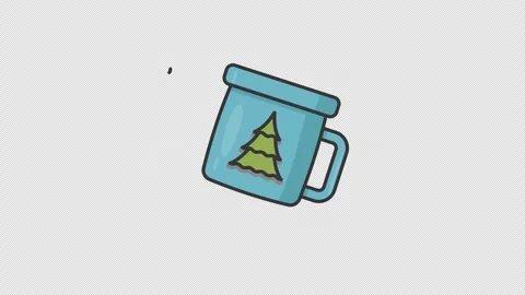 Cup icon animation video for camping adventure exploration leisure Stock Footage 264949110