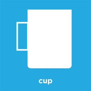 Cup icon isolated on blue background Stock Illustration