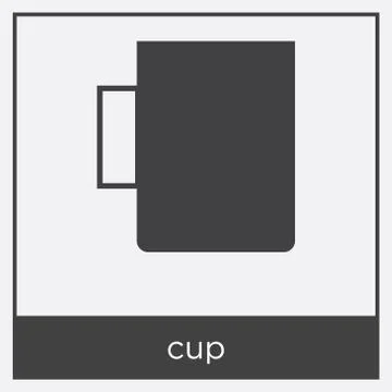 Cup icon isolated on white background Stock Illustration