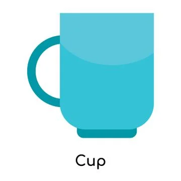 Cup icon isolated on white background Free Stock Illustration