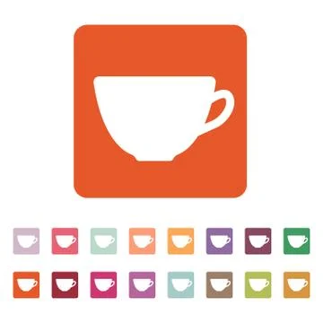 The cup icon. Tea symbol. Flat Stock Illustration