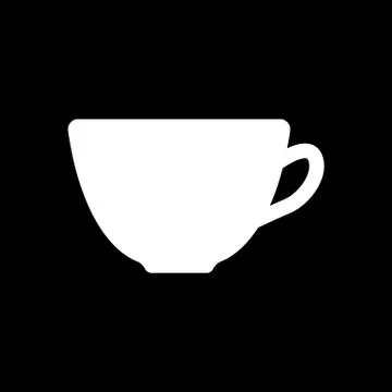 The cup icon. Tea symbol. Flat Stock Illustration