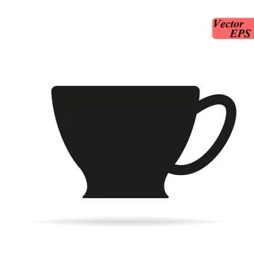 Cup icon , in trendy flat style isolated on white background. illustration Stock Illustration