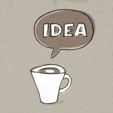 Cup of idea. concept illustration, vector, eps10 스톡 일러스트