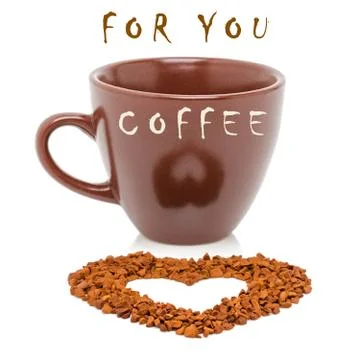 A cup of instant coffee Illustrazione stock