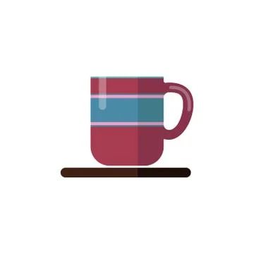 Cup isolated on a white background. Flat style. Design element. Stock Illustr Stock Illustration