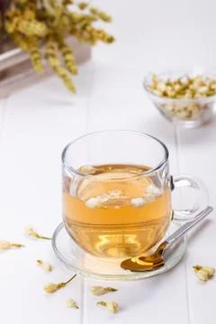 Cup of jasmine tea Stock Photos