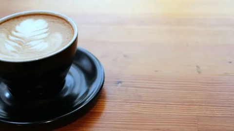 Cup of latte coffee Stock Footage 74159401