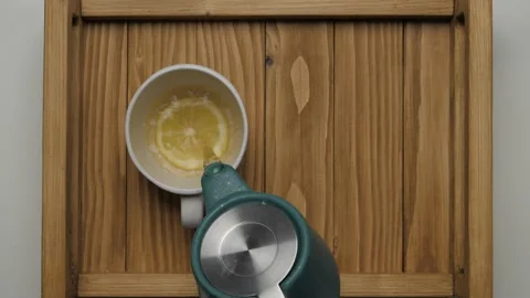 A cup of lemon tea Stock Footage 151264398