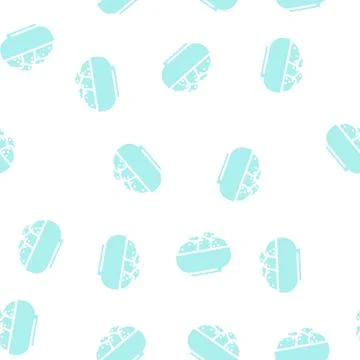 Cup of lemons glyph vector seamless pattern Stock Illustration
