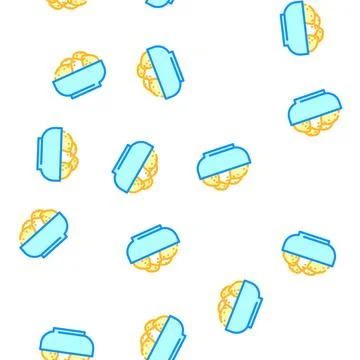 Cup of lemons vector seamless pattern Illustrazione stock