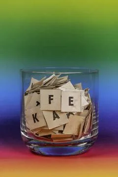 Cup Of Letters Foto stock