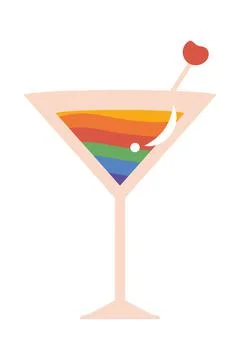 Cup with lgtbi flag Stock Illustration