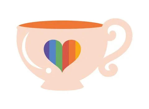 Cup with lgtbi flag Stock Illustration