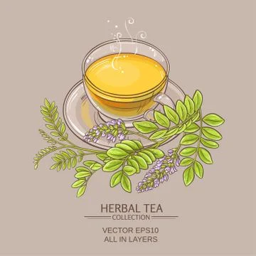 Cup of licorice tea Illustrazione stock