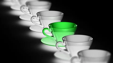 The cup. Looping footage has 4K resolution. Prores 4444. 3D Illustration. Stock Footage 99671574