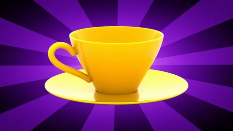 The cup. Looping footage has 4K resolution. 3D Illustration. Stock Footage 115956368