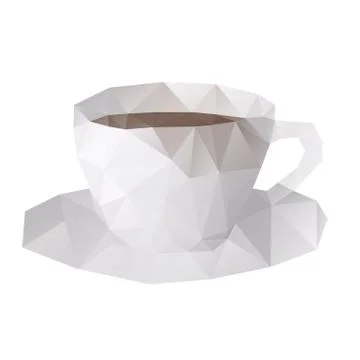 Cup low poly Stock Illustration