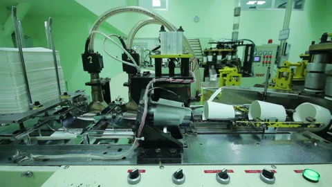 Cup Machine Loading Stock Footage 139951127