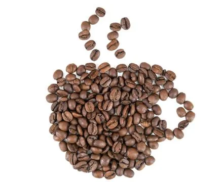 Cup made of coffee beans Stock Photos