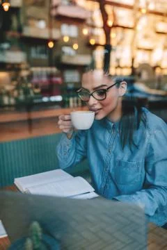 A cup that makes studying easier Stock Photos