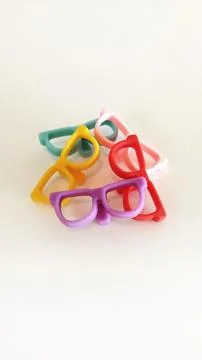 Cup marker in the shape of overlapping glasses Stock Photos
