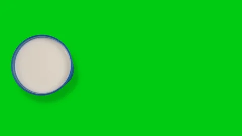 Cup of Milk disappear. Stop motion. Stock Footage 100039313