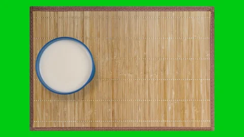 Cup of Milk disappear. Stop motion. Stock Footage 100039355