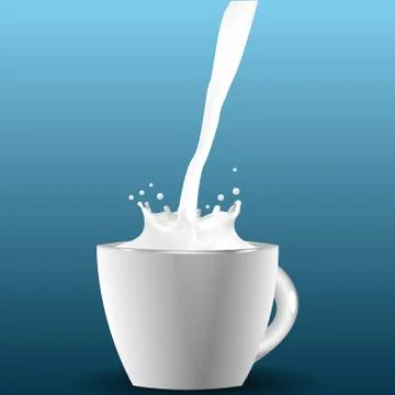 Cup of milk Stock Illustration