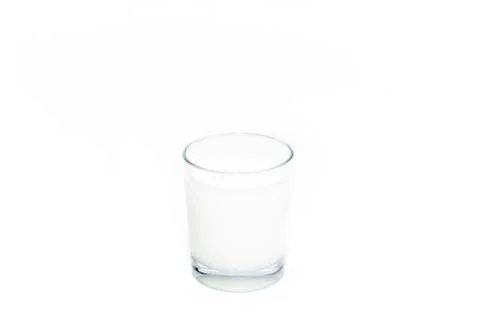Cup with milk isolated on a white background Stock Photos