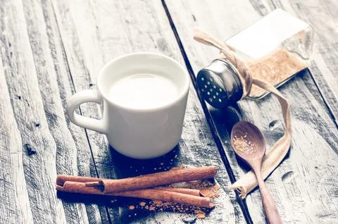 A cup of milk Stock Photos