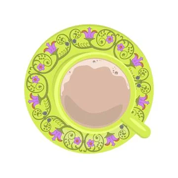 Cup of milk tea Stock Illustration