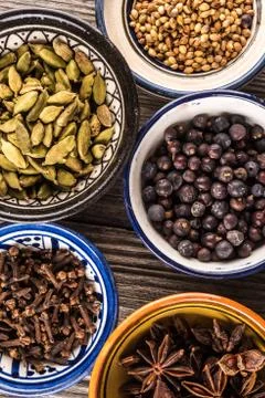 Cup of mixed spices Stock Photos