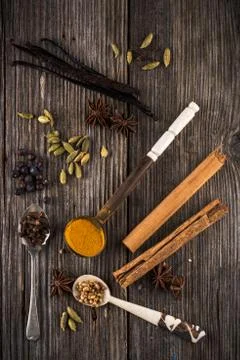 Cup of mixed spices Stock Photos