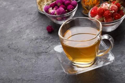 Cup of mountain tea Stock Photos